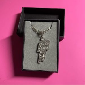 Official Blohsh Rhinestone pendant necklace
